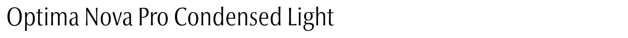 Optima Nova Pro Condensed Light image